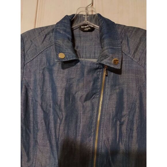 BeBe Jacket Ladies Small Chambray Light Weight - Picture 3 of 6